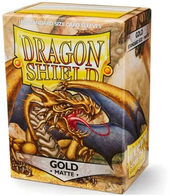 Dragon Shield: Standard Sleeves: Gold [Matte] (100 Sleeves)