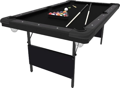 Pulo stalas Black Folden 7 pėdų su komplektacija