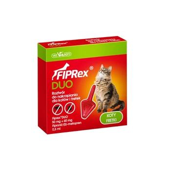 FIPREX DUO antiparazitiniai lašai katėms ir šeškams, 1 vnt.