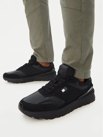 Laisvalaikio batai Tommy Jeans Tommy Jeans Mix Runner EM0EM01775 Juoda