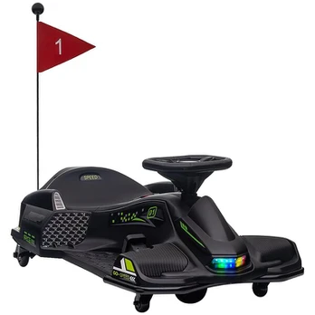 Vaikiškas kartingas HOMCOM, 12 V, 3–8 km/h, juodas