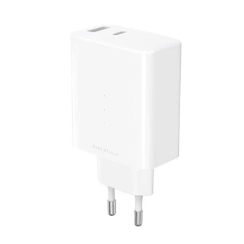 Upström UPSTR?M ?SSENTIALS įkroviklis 65W dvigubas USB-A USB-C GaN baltas