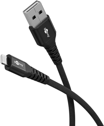 Cable | USB 2.0 | Apple Lightning plug,USB A plug | 2m | black | 60W