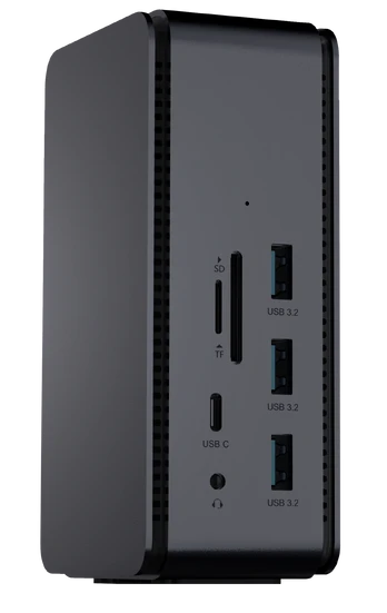 Kabelis USB ProXtend ProXtend USB4 Dual 8K Docking Station, Dark Silver