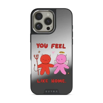 Like Home - iPhone 16 Pro Max Case, Elite Mirror Dark (MagSafe) / Silver