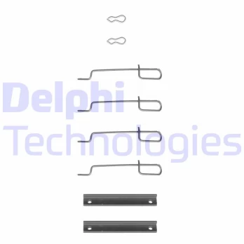 Priedų komplektas, diskinių stabdžių trinkelės DELPHI LX0044