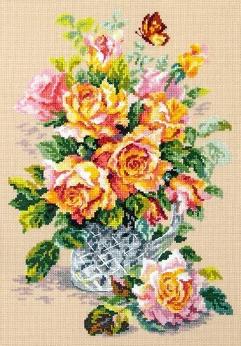 Siuvinėjimo rinkinys Magic Needle "Tea Roses" 100-021