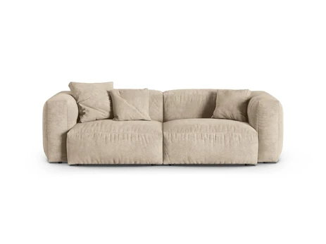 Velvet Modular Sofa, "Martina", 3 Seats, 240x120x75, Light Beige