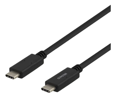 Kabelis DELTACO USB 2.0, Type C - Type C, 1m, juodas / USBC-2001M