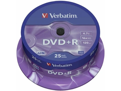 Įrašomas kompaktinis diskas Verbatim DVD+R, 4.7 GB, 25vnt.
