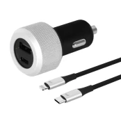 Just Mobile Highway Turbo w. USB-C prie Lightning kabelis kaina