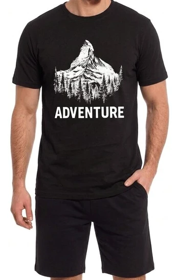 Marškinėliai „Adventure“ TT036 (juodi)