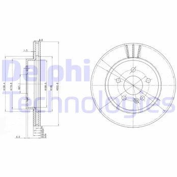 Stabdžių diskas DELPHI BG3397