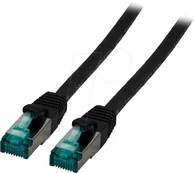 EFB EFB RJ45 Patchkabel S/FTP, Cat.6A, LSZH, 15m, juodas kaina