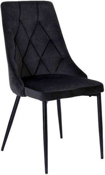 Bipohome LINCOLN VELVET minkšta kėdė juodas aksomas