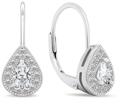Brilio Silver Brilio Sidabrinis Charming sidabrinis earrings with clear zircons EA402W