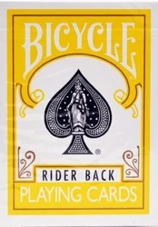 Bicycle Rider Back Kortos (geltonos)