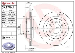 Stabdžių diskas BREMBO 09.E779.11 kaina