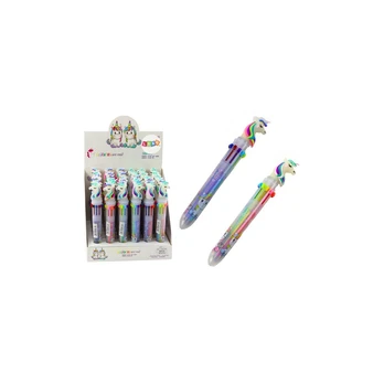 Lean Toys Unicorn Pen Multicolor Automatic 10 Colors Mix
