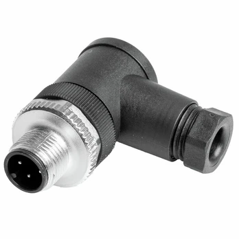 M12 kištukas 4pin, kampu, 4-6mm kabeliui, IP67