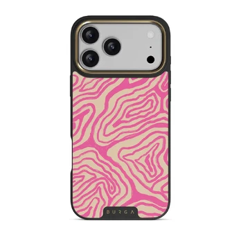 Pink Shores - iPhone 17 Pro Max Case, Elite Dark (MagSafe) / Gold