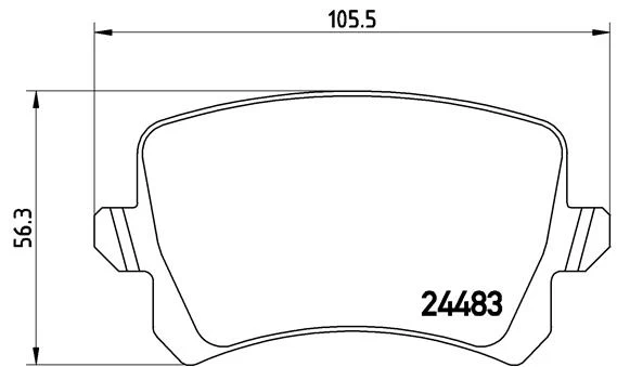 Stabdžių trinkelių rinkinys, diskinis stabdys BREMBO P85109