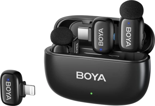 Boya wireless microphone mini-12 Lightning/USB-C, black | BOYA mini-12