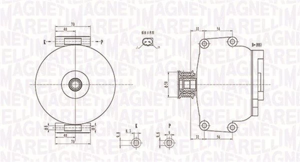 Kintamosios srovės generatorius MAGNETI MARELLI 063731846010