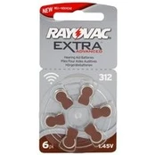 Rayovac Extra elementai klausos aparatams PR41 312, 6 vnt.