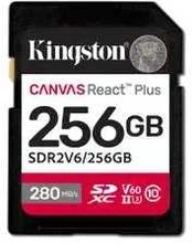 Kingston 256GB SDXC CANVAS REACT PLUS U3/UHS-II 280R/150W V60 Full HD/4K