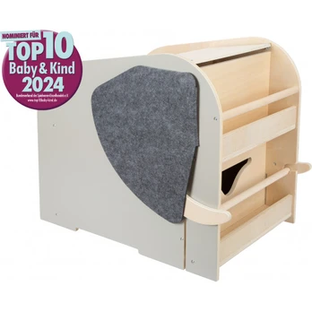 Elephant Toy Box with Seat and Wheels "Wildlife"