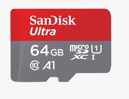 Atminties kortelė „SanDisk Ultra Micro SDXC“ 64 GB + SD adapteris 100 MB/s, 10 klasės UHS-I