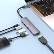 Dock stotelė Hoco HB27 USB Type-C, HDMI, pilka kaina