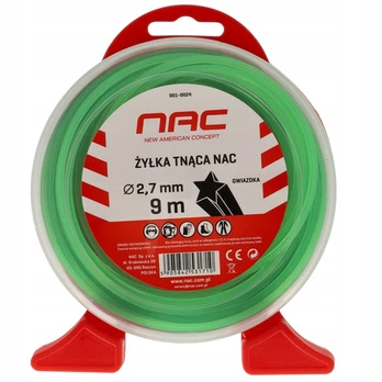 NAC žvaigždinio profilio trimerio valas, 2,7 mm × 9 m