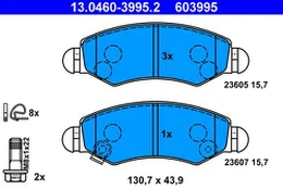 ATE 13.0460-3995.2 Brake pad set kaina