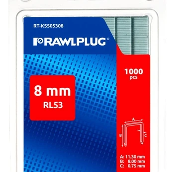 Kabės 8 mm RAWLPLUG, RL-53 tipas, 1000 vnt., RT-KSS05308