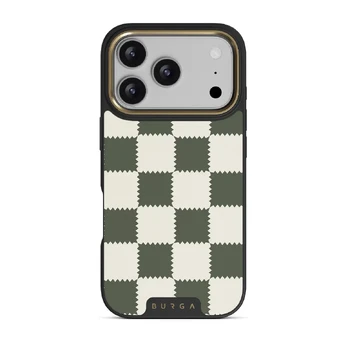 Retro Grid - iPhone 17 Pro Case, Elite Dark (MagSafe) / Gold