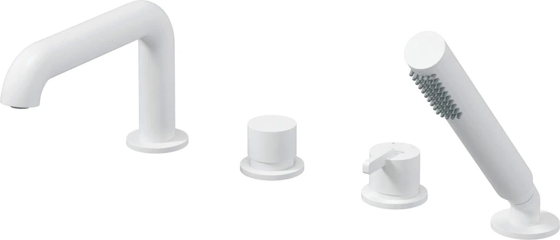 4-hole bath mixer with shower set