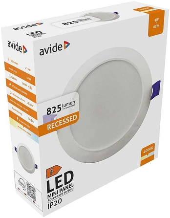Avide LED Lubinis šviestuvas 9W 4000K, apvalus