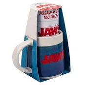 JAWS shaped mug & puzzle gift set