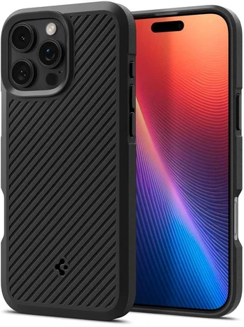 Matinis juodas dėklas Apple iPhone 16 Pro Max telefonui "Spigen Core Armor"