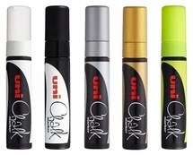 Uni Chalk Pwe-17k kreidelinis markeris, sidabrinis