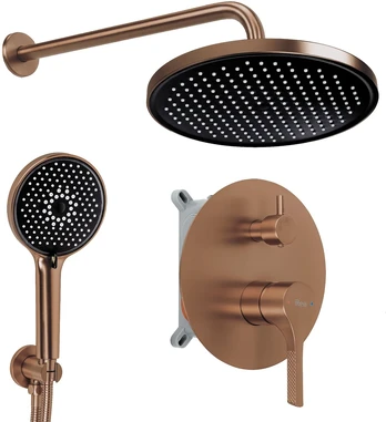 Rea Maxim Copper Juodas Paslėptas Dušo Rinkinys + Dėžutė