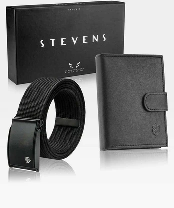 Vyriško diržo ir odinės piniginės rinkinys Stevens