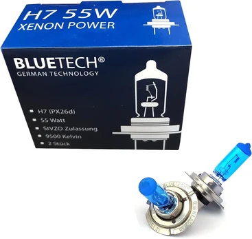 BLUETECH H7 automobilinės halogeninės lemputės 55 W 9500 K, 2 vnt.