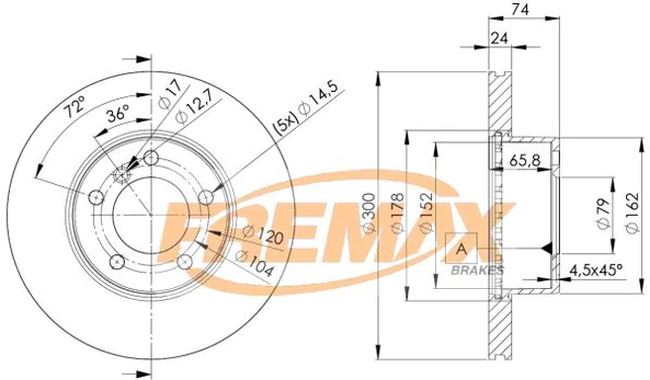 Stabdžių diskas FREMAX BD-3405