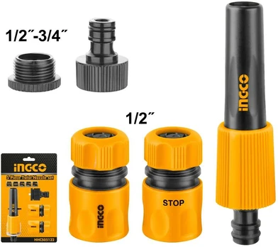Ingco HHCS05122 Vanduo jet gun + 2x quick coupler + 2x adapter HHCS05122, Ingco