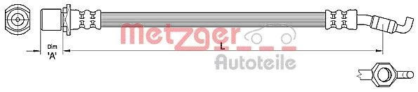 Stabdžių žarnelė METZGER 4110286