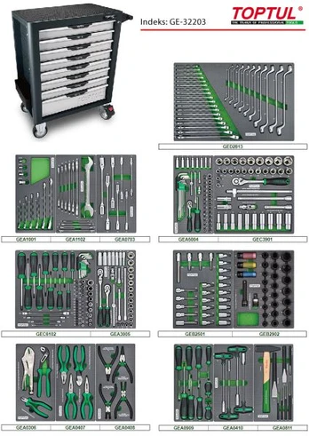 įrankių vežimėlis 322 vnt. TOPTUL GE-32203