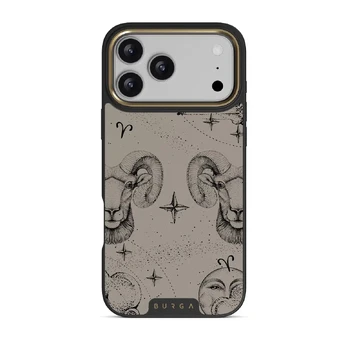 Aries - iPhone 17 Pro Max Case, Elite Dark (MagSafe) / Gold / Nude